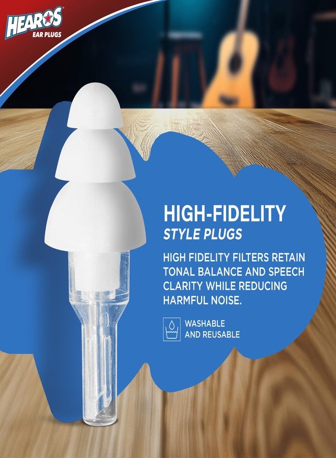 HEAROS High Fidelity Musician Ear Plugs Ultimate In Comfortable And Hearing Protection Professional Musicians Earplugs Noise Cancelling Earplugs For Concerts Motorcyclists Loud Events (1 Pair) - Image 2